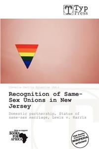 Recognition of Same-Sex Unions in New Jersey