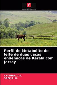 Perfil de Metabolito de leite de duas vacas endémicas de Kerala com Jersey