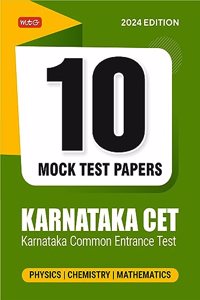 MTG Karnataka CET 10 Mock Tests Papers with Solutions For 2024 Exam | KCET Model Test & Practice Papers Book - Physics, Chemistry & Mathematics
