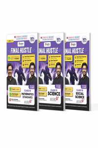 Final Hustle for CBSE Class 10 Science Mathematics Standard Social Science by Padhle Set of 3 books (For 2025 Exam)