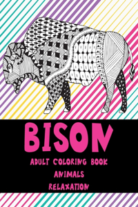 Adult Coloring Book Relaxation - Animals - Bison