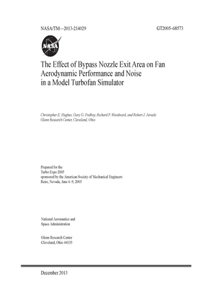 The Effect of Bypass Nozzle Exit Area on Fan Aerodynamic Performance and Noise in a Model Turbofan Simulator