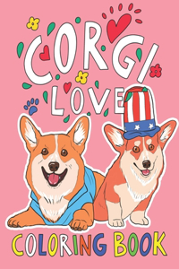 Corgi Love Coloring Book