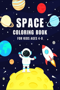 Space Coloring Book for Kids Ages 4-8