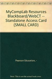 MyCompLab Resources Blackboard/WebCT -- Standalone Access Card (SMALL CARD)