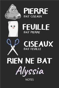 Rien ne bat Alyssia - Notes