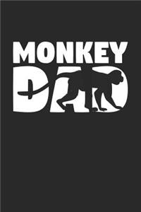 Monkey Notebook 'Monkey Dad' - Monkey Diary - Father's Day Gift for Animal Lover - Mens Writing Journal
