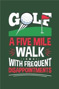 Golf a Five Mile Walk with Frequent Disappointments