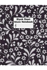 Blank Sheet Music Notebook