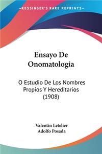 Ensayo de Onomatologia