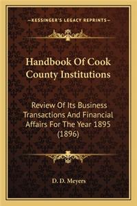 Handbook of Cook County Institutions