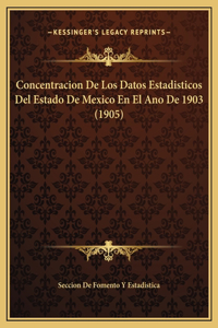 Concentracion De Los Datos Estadisticos Del Estado De Mexico En El Ano De 1903 (1905)
