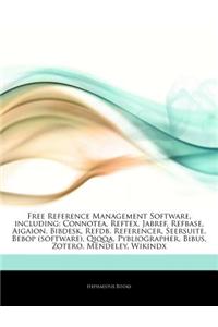 Articles on Free Reference Management Software, Including
