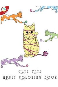 Cute Cats Adult Coloring Book