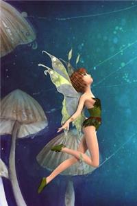 Charming Fairy Girl in Green Fae Fantasy Illustration Journal: 150 Page Lined Notebook/Diary