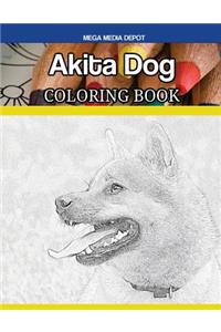 Akita Dog Coloring Book