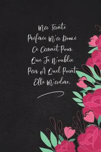 Ma Tante Préférée M'a Donné Ce Carnet Pour Que Je N'oublie Pas À Quel Point Elle M'adore.