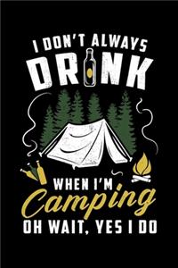 I Don't Always Drink When I'm Camping Oh Wait, Yes I do