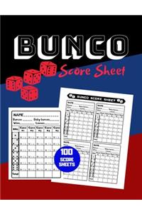 Bunco Score Sheet