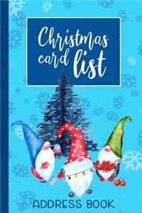 Christmas Card List Address Book