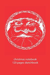 christmas notebook 120 pages sketchbook