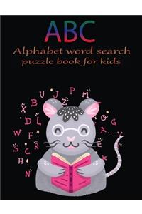 ABC alphabet word search puzzle book for kids