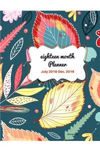 Eighteen Month Planner Floating Leaves