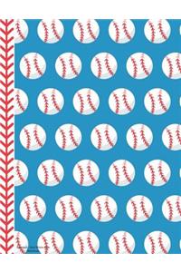 Baseball - Red White Blue Notebook - 5x5 Graph Paper