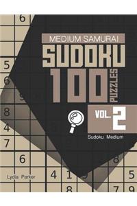 Medium Samurai Sudoku 100 Puzzles Vol.2