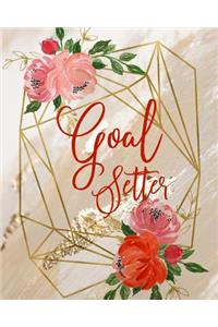 Goal Setter: Undated Goal Setting Planner Yearly Weekly Daily Journal Large Vision Planning Diary Month to Month