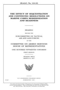 The effect of sequestration and continuing resolutions on Marine Corps modernization and readiness