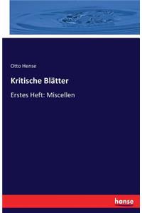 Kritische Blätter