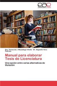 Manual para elaborar Tesis de Licenciatura