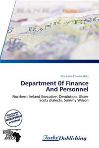 Department 0f Finance and Personnel