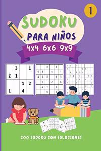 Sudoku para niños 4x4 6x6 9x9