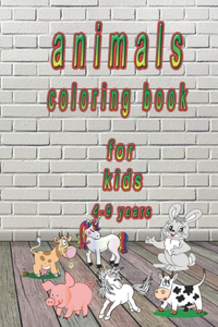 animals coloring book for kids 4-9 years