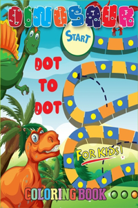 Dinosaur Dot To Dot Coloring Book For Kids