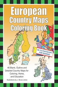 European Country Maps Coloring Book