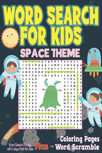 Word Search For Kids Space Theme