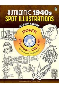 Authentic 1940s Spot Illustrations