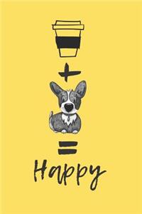 Coffee + Dog = Happy Notebook