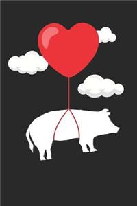 Valentine's Day Notebook - Valentine's Day Gift for Animal Lover - Valentine's Day Pig Journal - Pig Diary