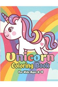 Unicorn Coloring Book for Kids Ages 4-8