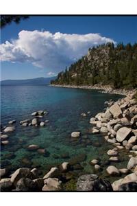 Rocky Shoreline Lake Tahoe Beautiful Scenery Notebook