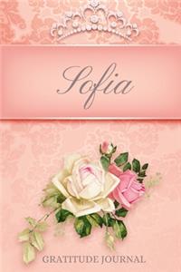 Sofia Gratitude Journal: Floral Design Personalized with Name and Prompted, for Women