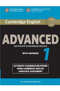 Cambridge English Advanced 1 for Revised Exam from 2015 Student's Book with Answers
