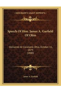 Speech of Hon. James A. Garfield of Ohio