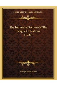 The Industrial Section Of The League Of Nations (1920)