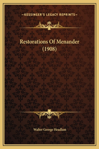 Restorations Of Menander (1908)