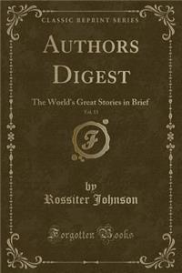 Authors Digest, Vol. 13